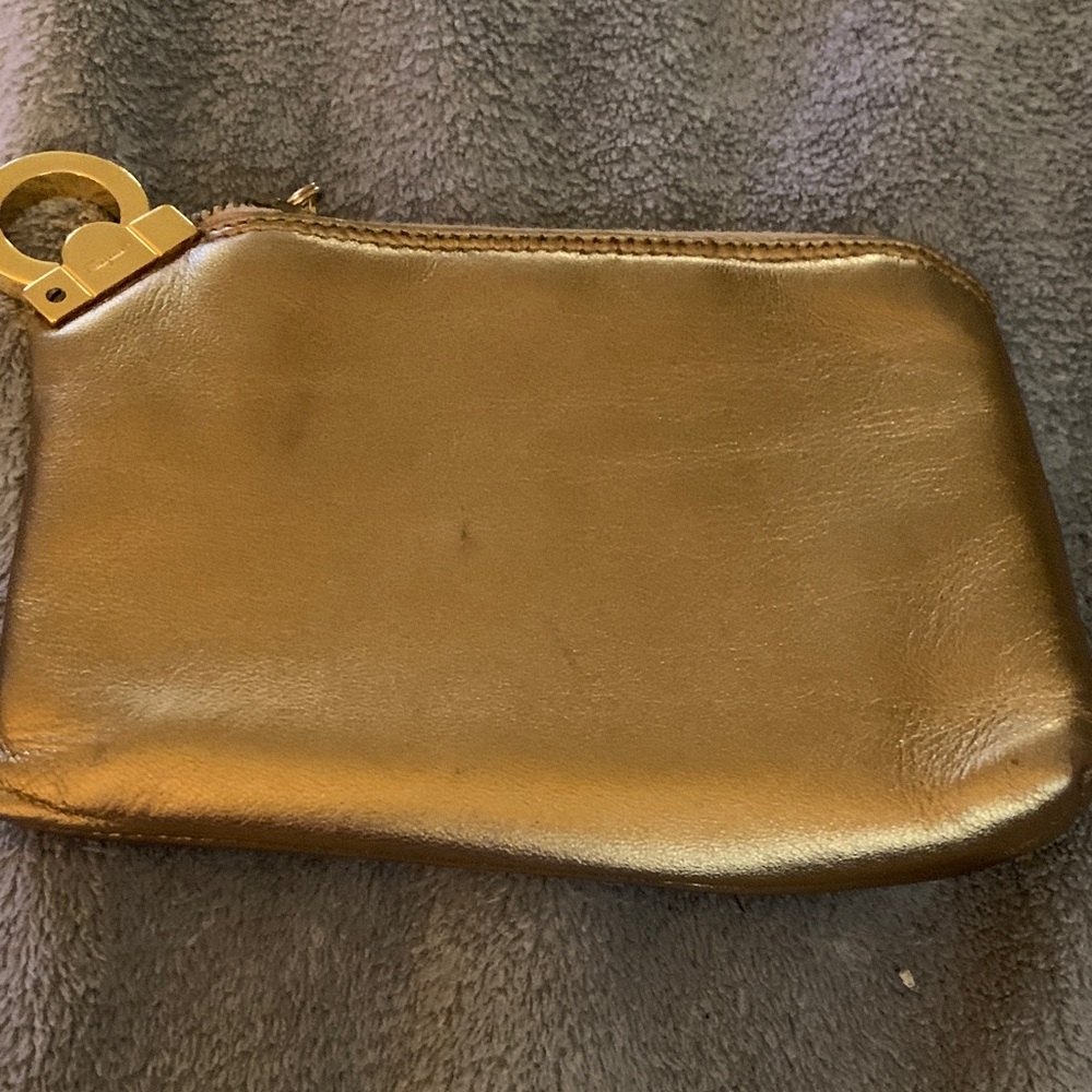 Salvatore Ferragamo Gold pouch